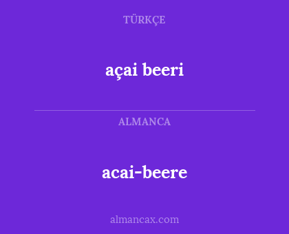 açai beeri - acai-beere