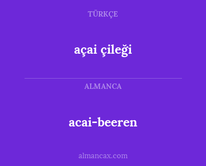 açai çileği - acai-beeren