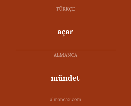 mündet - açar