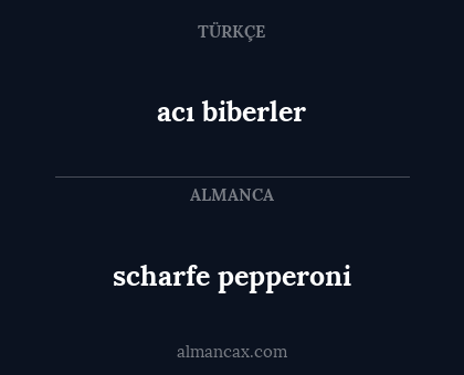 acı biberler - scharfe pepperoni