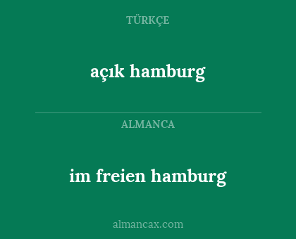 açık hamburg - im freien hamburg