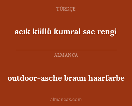 acık küllü kumral sac rengi - outdoor-asche braun haarfarbe
