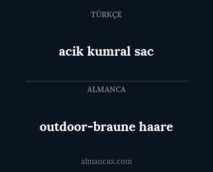 outdoor-braune haare - acik kumral sac