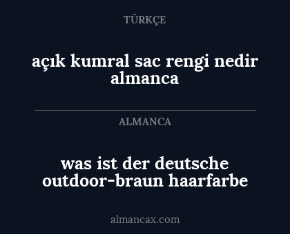 was ist der deutsche outdoor-braun haarfarbe - açık kumral sac rengi nedir almanca