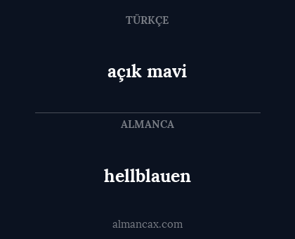 hellblauen - açık mavi