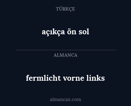 açıkça ön sol - fermlicht vorne links