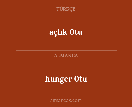 hunger 0tu - açlık 0tu
