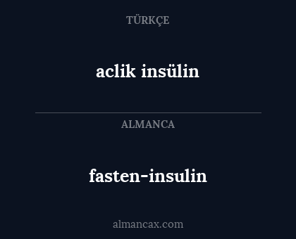 aclik insülin - fasten-insulin