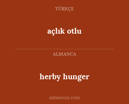 herby hunger - açlık otlu