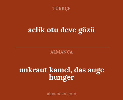 aclik otu deve gözü - unkraut kamel, das auge hunger