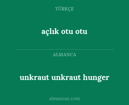 açlık otu otu - unkraut unkraut hunger