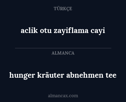 hunger kräuter abnehmen tee - aclik otu zayiflama cayi