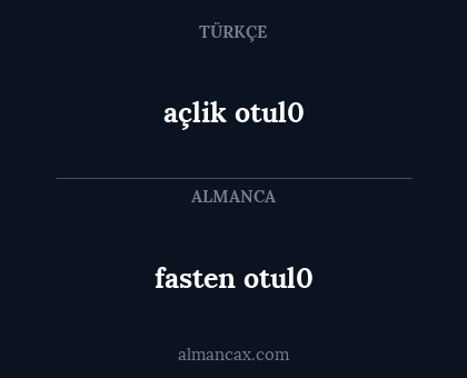 fasten otul0 - açlik otul0