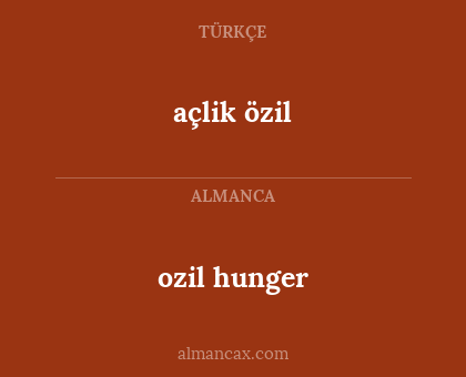 açlik özil - ozil hunger