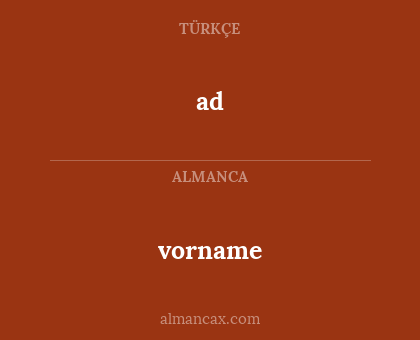 ad - vorname