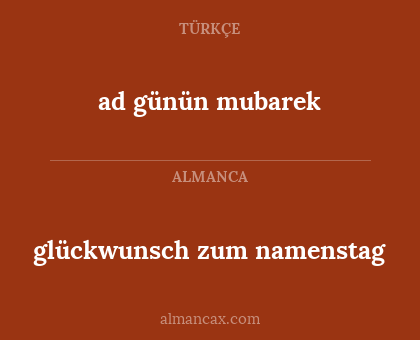 ad günün mubarek - glückwunsch zum namenstag