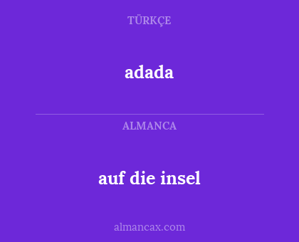 auf die insel - adada