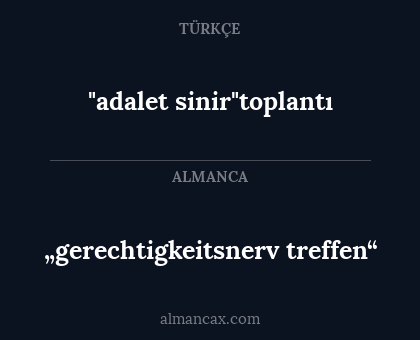 "adalet sinir"toplantı - „gerechtigkeitsnerv treffen“