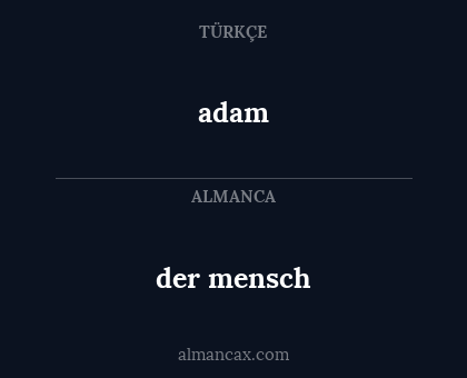 adam - der mensch