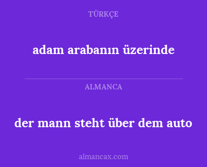 der mann steht über dem auto - adam arabanın üzerinde