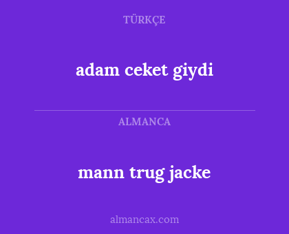 mann trug jacke - adam ceket giydi