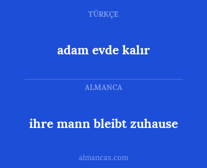 adam evde kalır - ihre mann bleibt zuhause