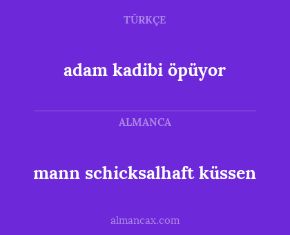 mann schicksalhaft küssen - adam kadibi öpüyor