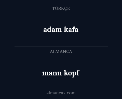 mann kopf - adam kafa