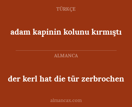 der kerl hat die tür zerbrochen - adam kapinin kolunu kırmıştı