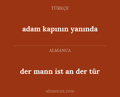 adam kapının yanında - der mann ist an der tür