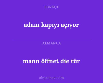 adam kapıyı açıyor - mann öffnet die tür