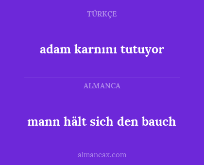 adam karnını tutuyor - mann hält sich den bauch