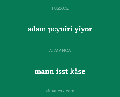 mann isst käse - adam peyniri yiyor