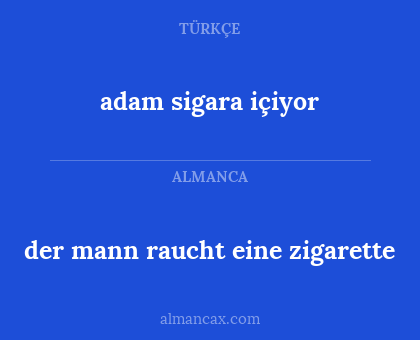 der mann raucht eine zigarette - adam sigara içiyor