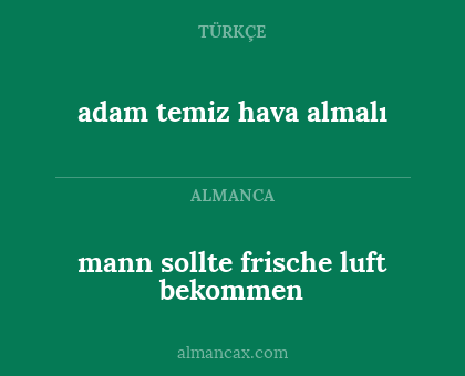 adam temiz hava almalı - mann sollte frische luft bekommen