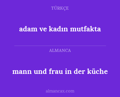 mann und frau in der küche - adam ve kadın mutfakta