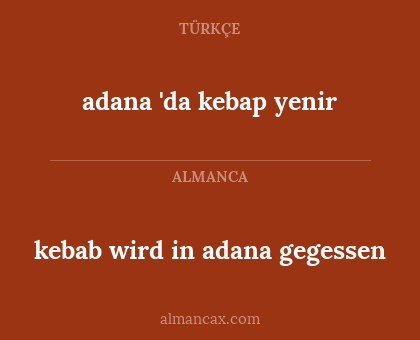 kebab wird in adana gegessen - adana 'da kebap yenir