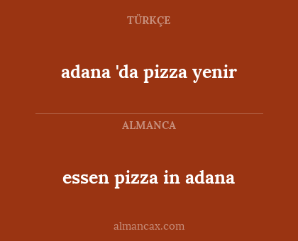 essen pizza in adana - adana 'da pizza yenir