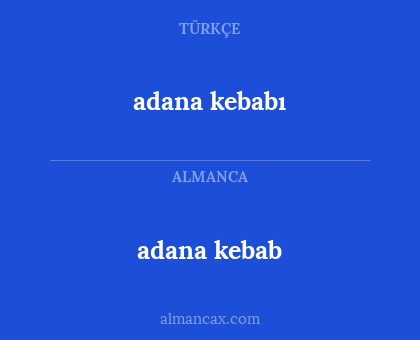 adana kebab - adana kebabı