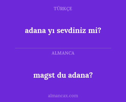 magst du adana? - adana yı sevdiniz mi?