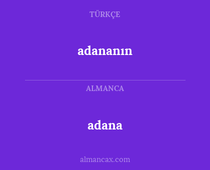 adananın - adana