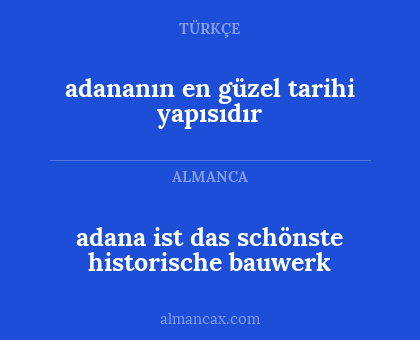 adana ist das schönste historische bauwerk - adananın en güzel tarihi yapısıdır
