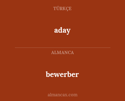 bewerber - aday