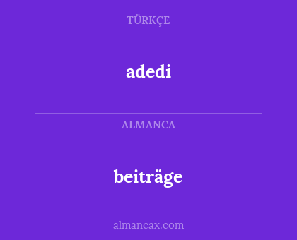 adedi - beiträge