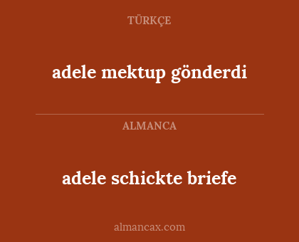 adele mektup gönderdi - adele schickte briefe