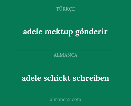 adele mektup gönderir - adele schickt schreiben
