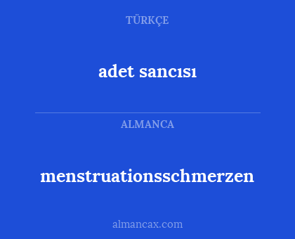 menstruationsschmerzen - adet sancısı
