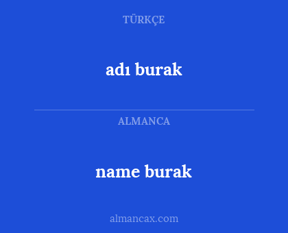 name burak - adı burak