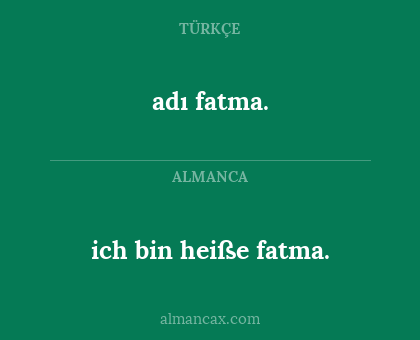 adı fatma. - ich bin heiße fatma.