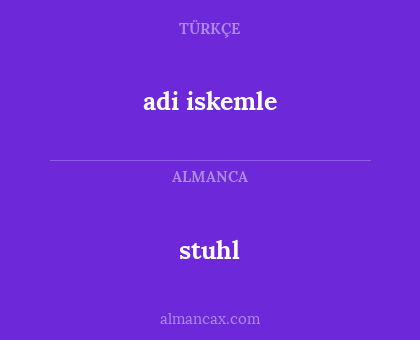 stuhl - adi iskemle